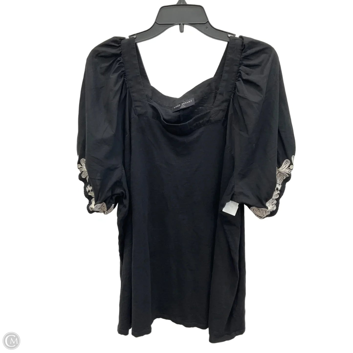Top Short Sleeve By Lane Bryant In Black, Size: 3x