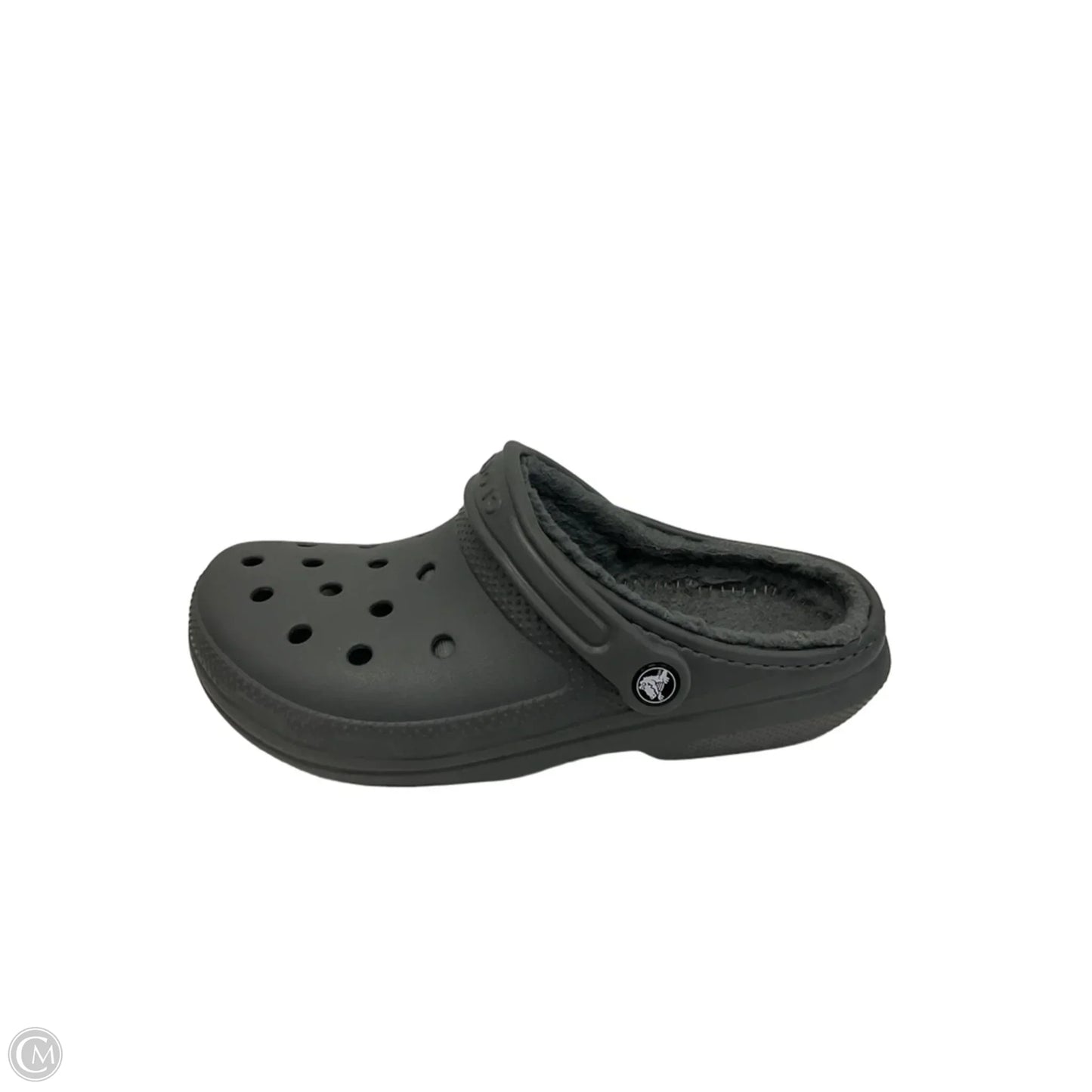 Shoes Flats By Crocs In Grey, Size: 9