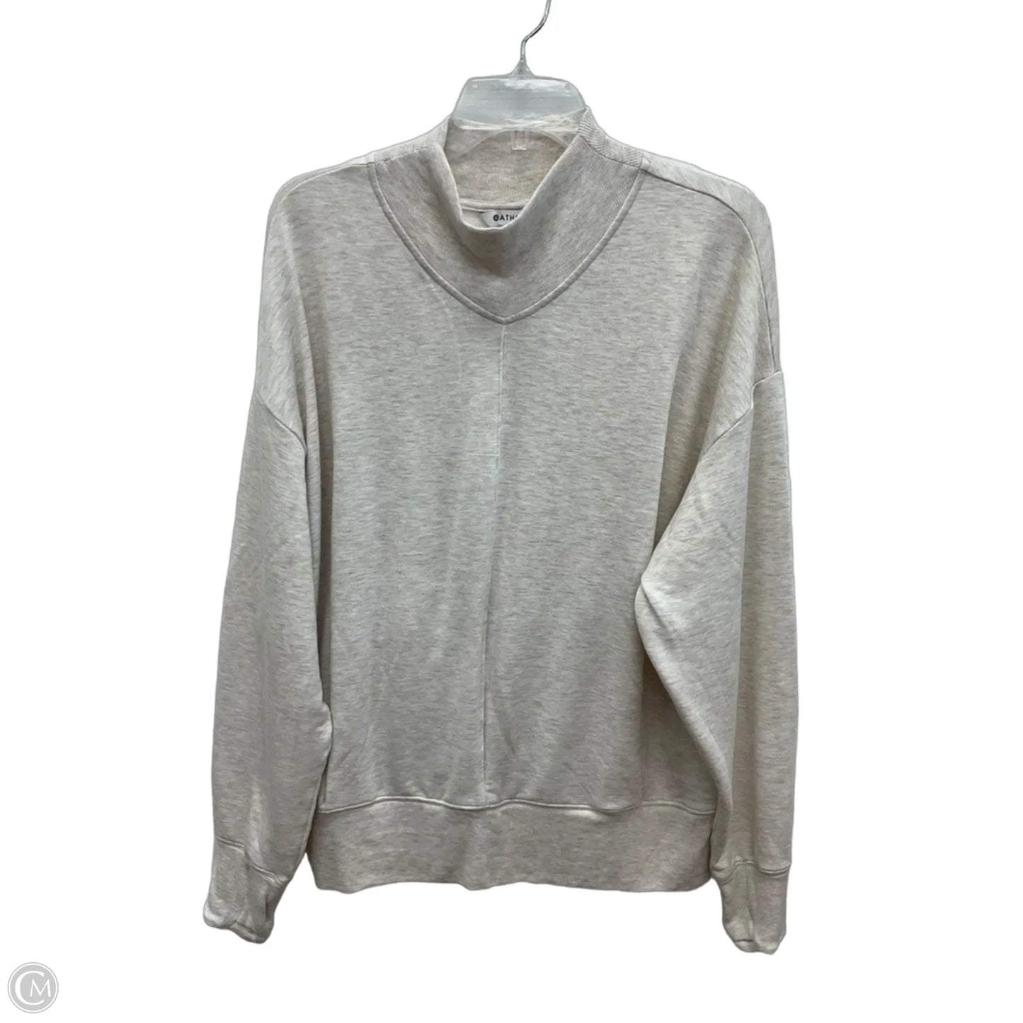 Top Long Sleeve By Athleta In Cream, Size: L