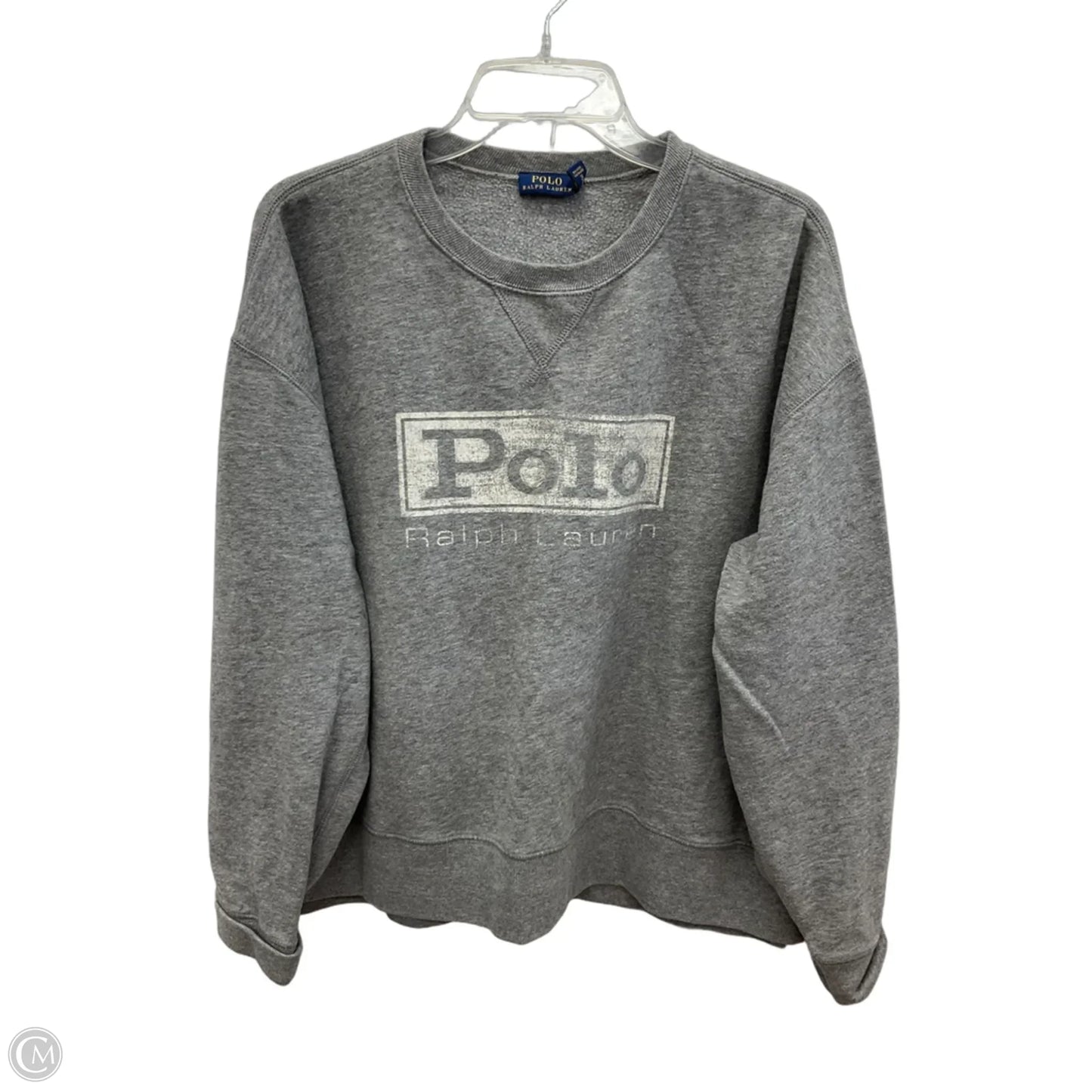 Athletic Top Long Sleeve Crewneck By Polo Ralph Lauren In Grey, Size: Xl