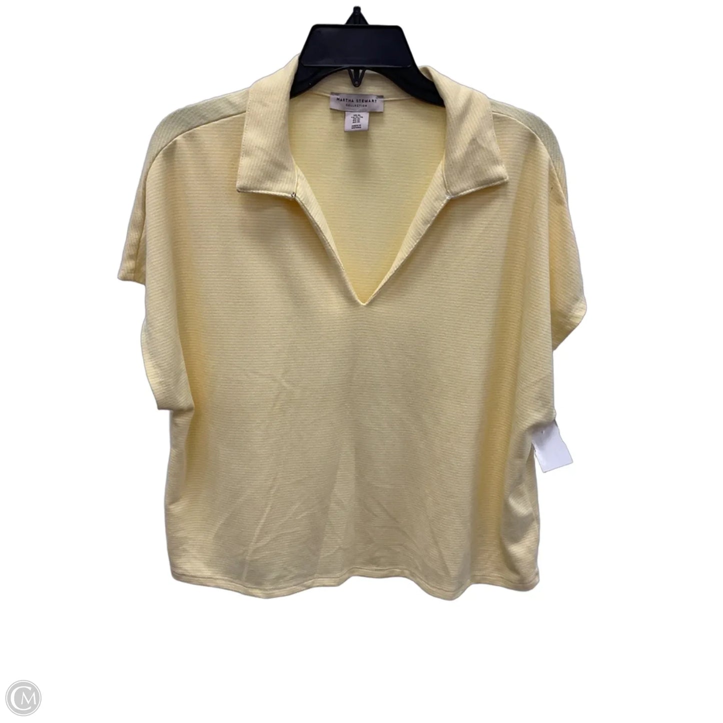 Top Short Sleeve By Clothes Mentor In Yellow, Size: Xl