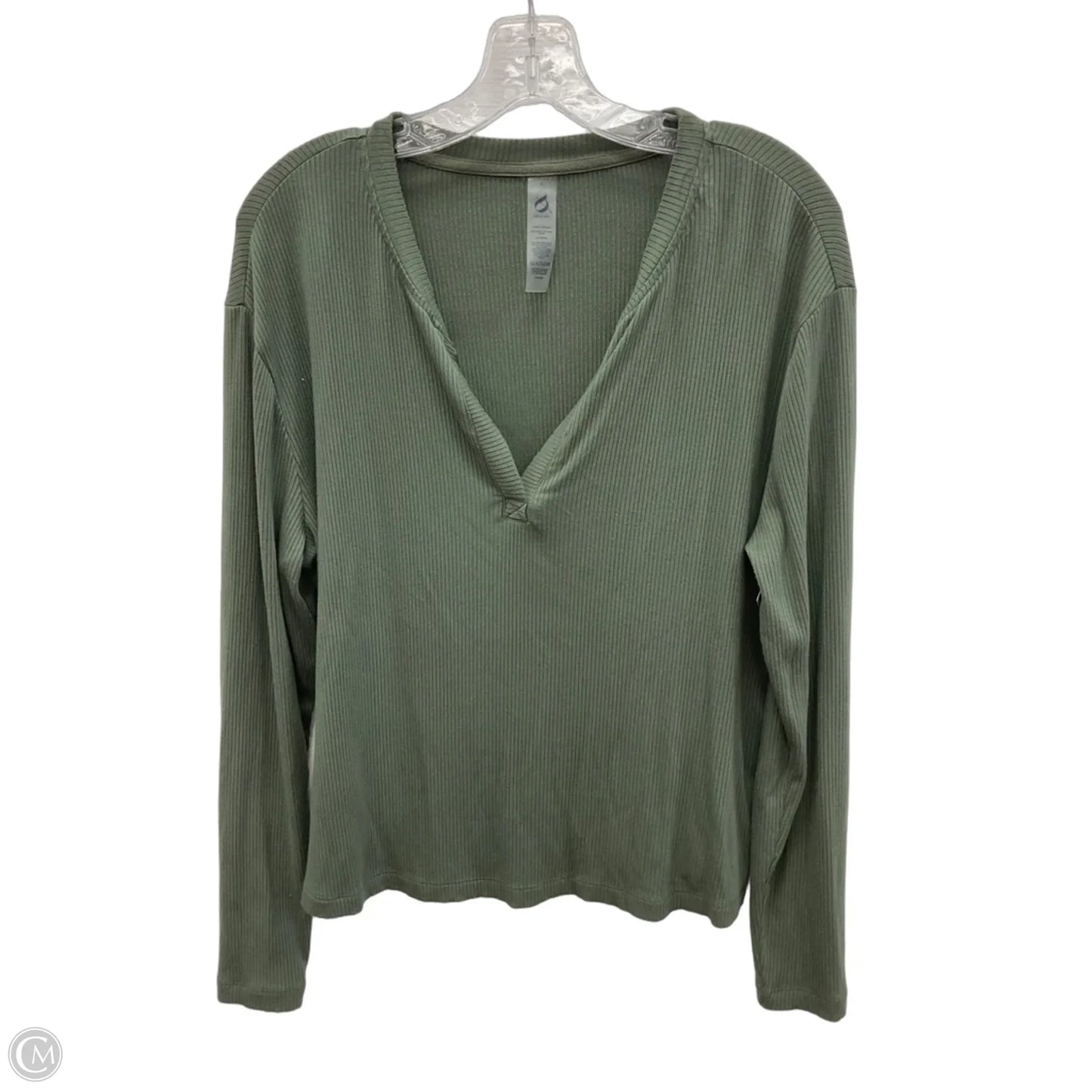 Athletic Top Long Sleeve Crewneck By Lou And Grey In Green, Size: L