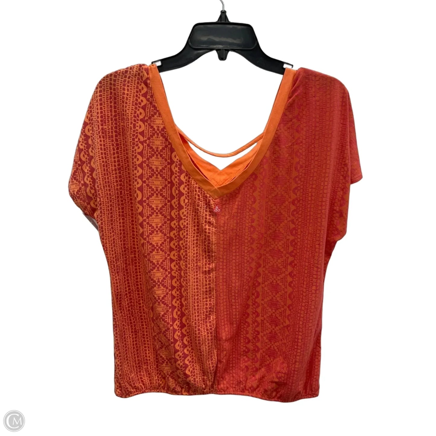 Top Short Sleeve By Prana In Orange, Size: M