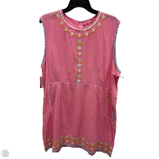 Dress Casual Short By Simply Southern In Pink, Size: Xl