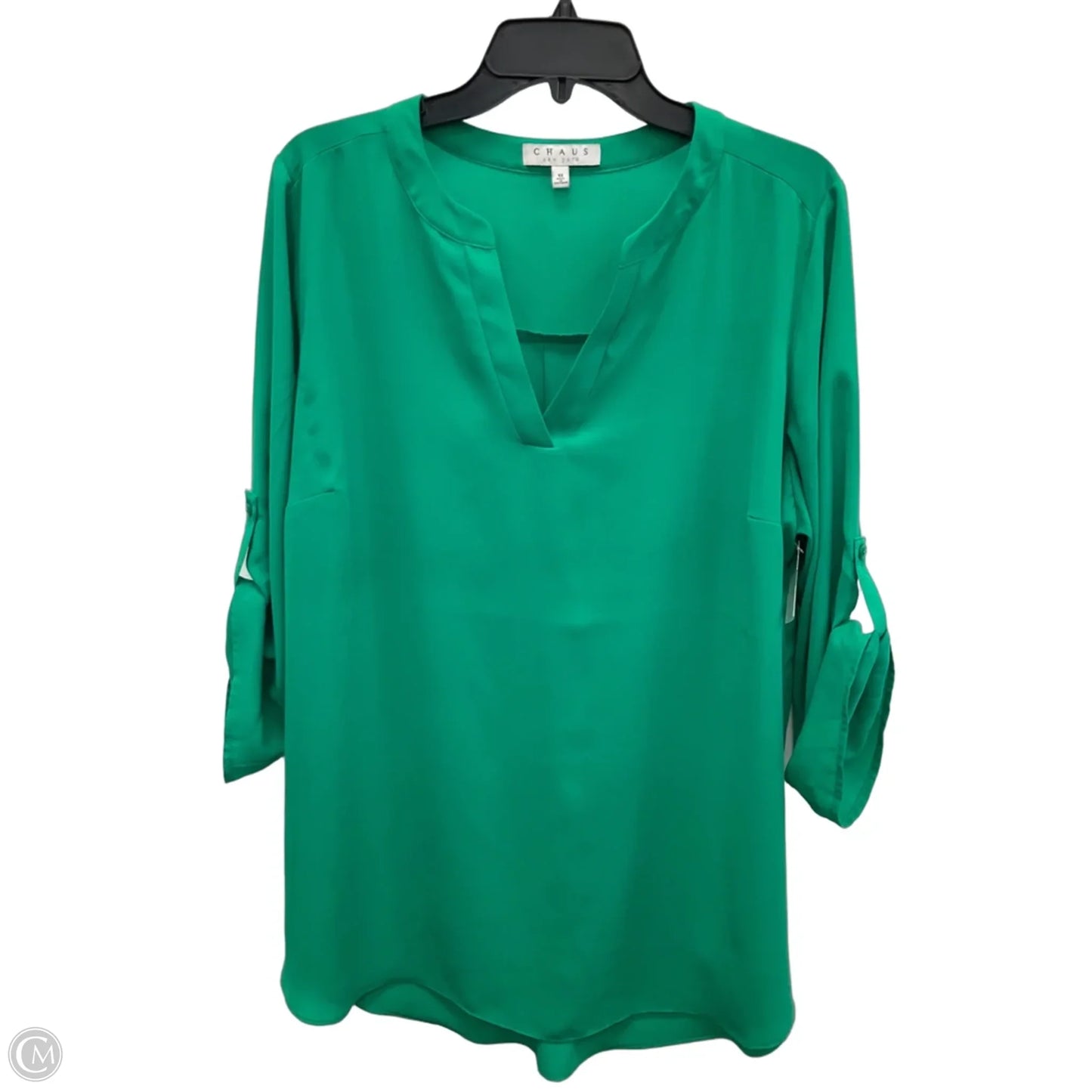Top Long Sleeve By Chaus In Green, Size: 1x
