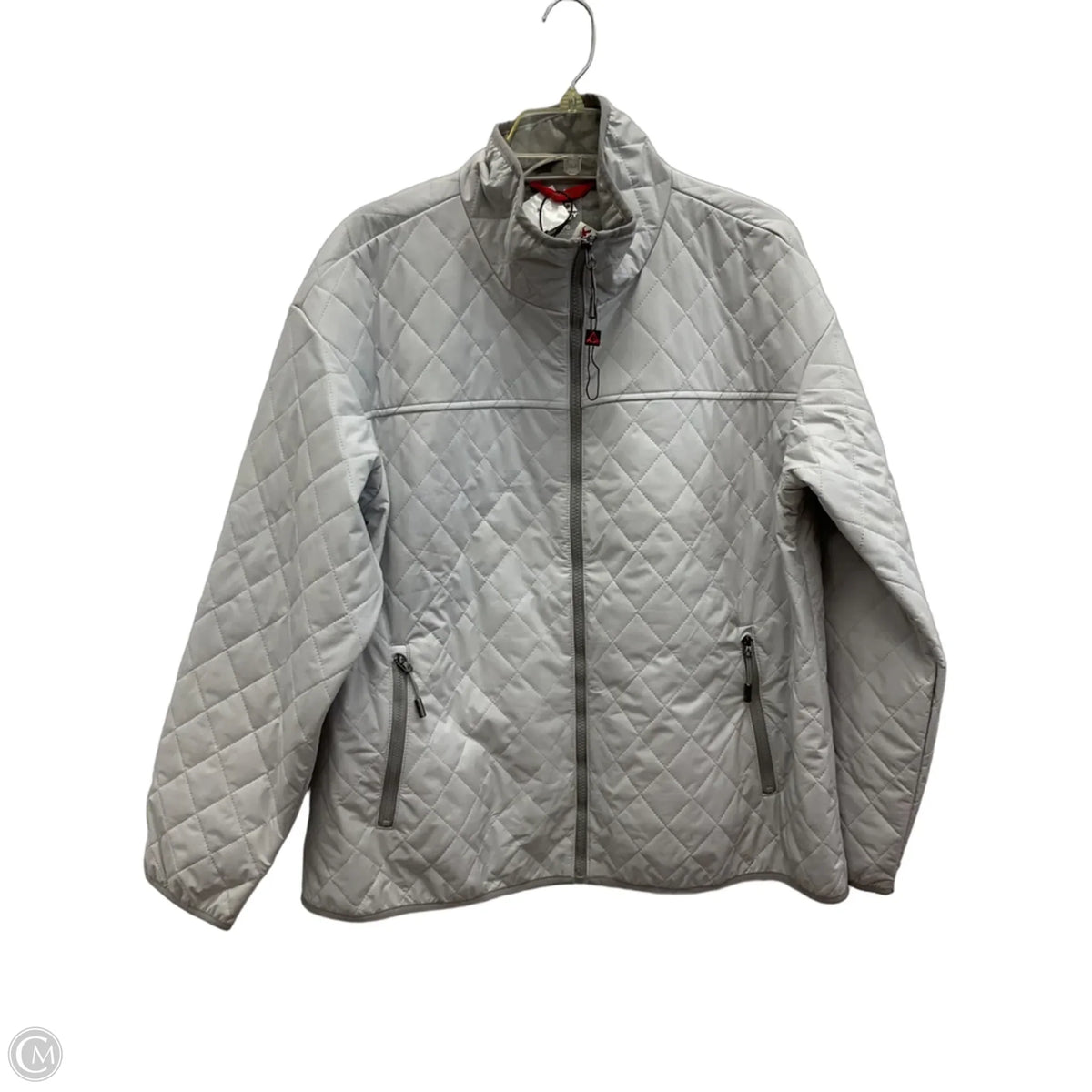 Coat Puffer & Quilted By Gerry In Silver, Size: L