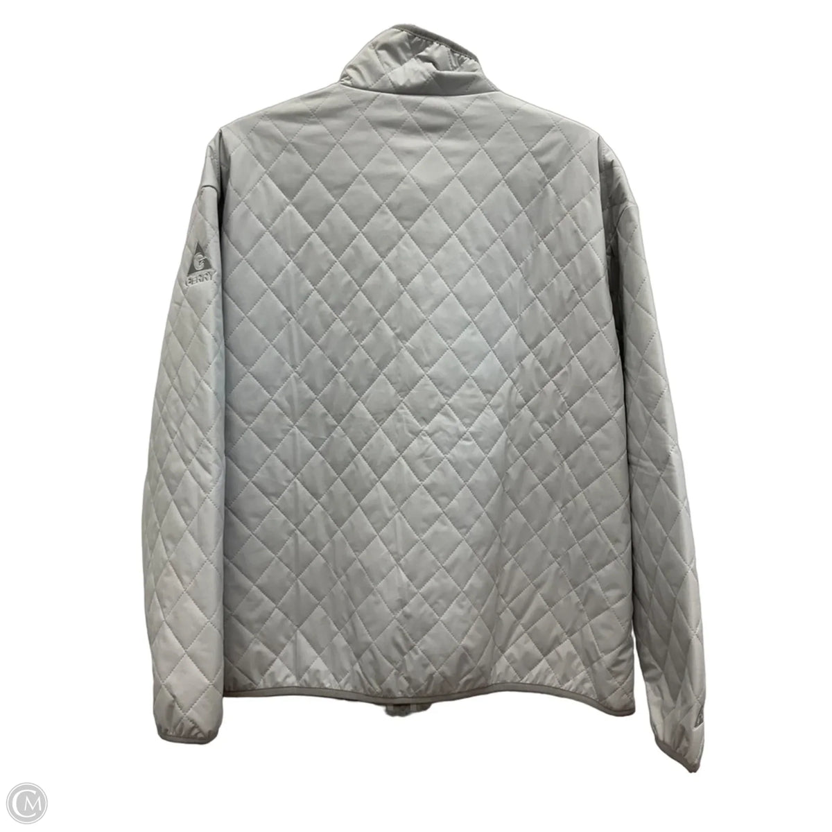 Coat Puffer & Quilted By Gerry In Silver, Size: L