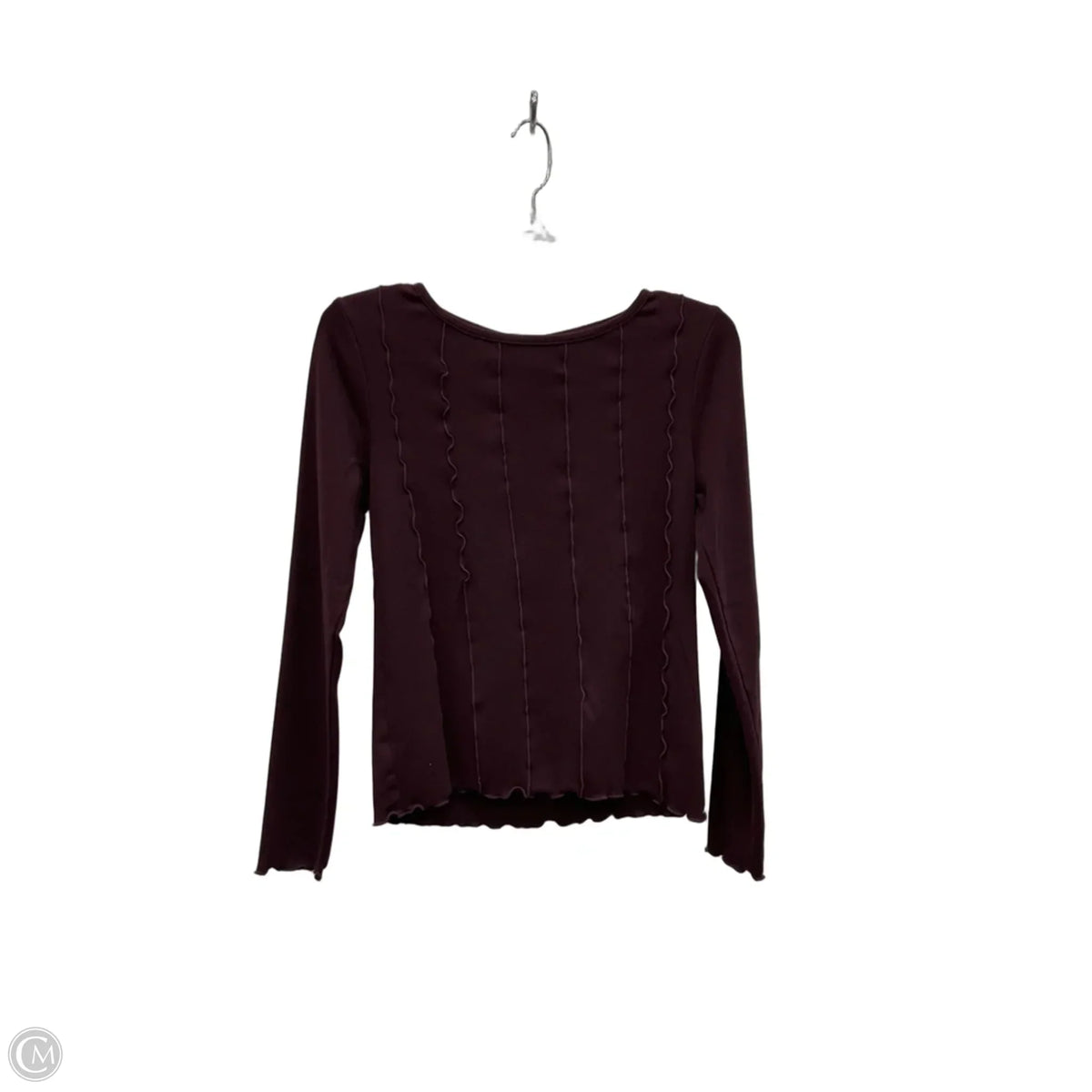 Top Long Sleeve By Loft In Maroon, Size: M