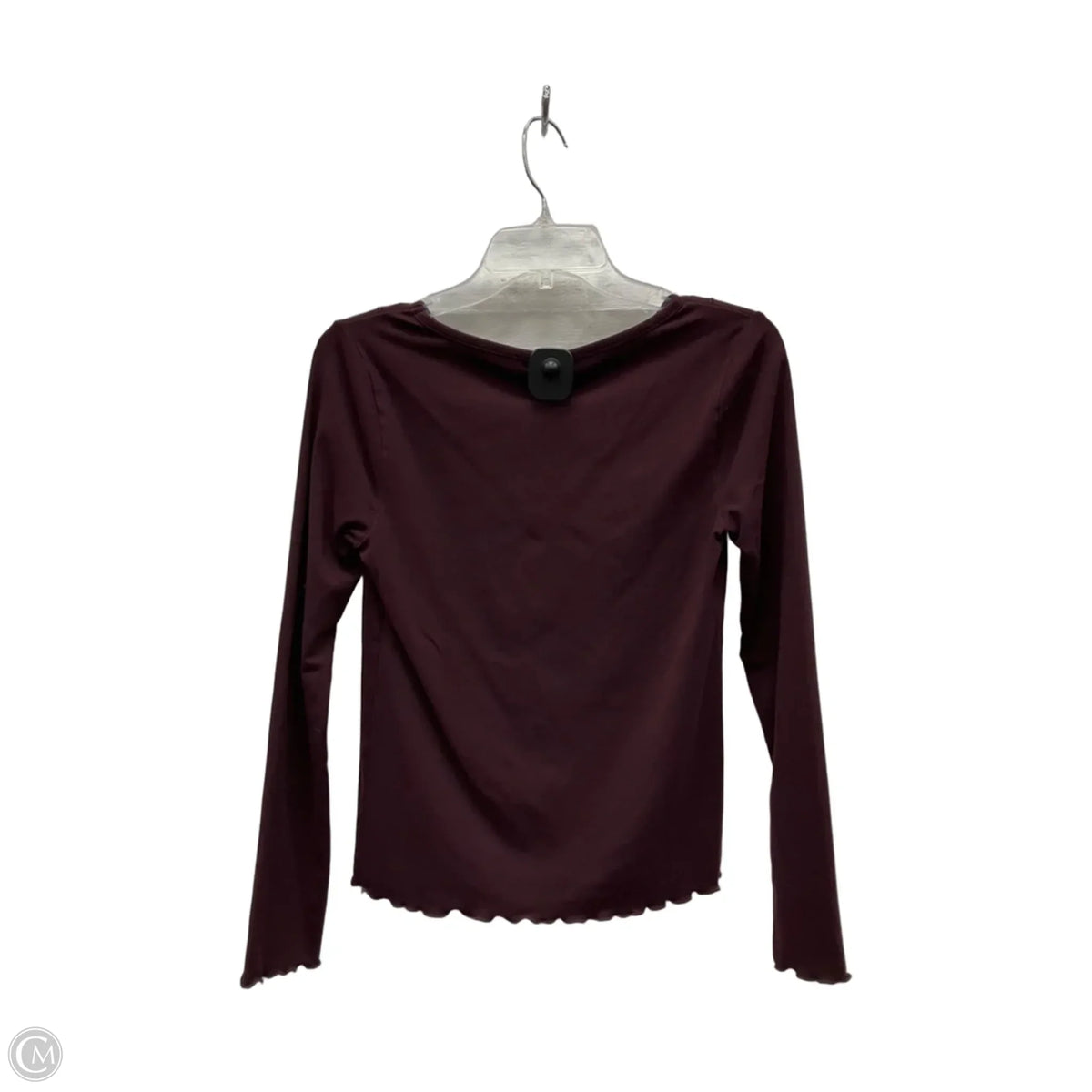 Top Long Sleeve By Loft In Maroon, Size: M