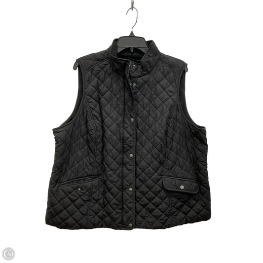 Vest Puffer & Quilted By Talbots In Black, Size: 2x