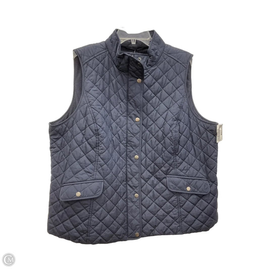 Vest Puffer & Quilted By Talbots In Blue, Size: 2x