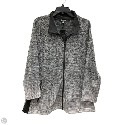 Athletic Jacket By Talbots In Grey, Size: 3x