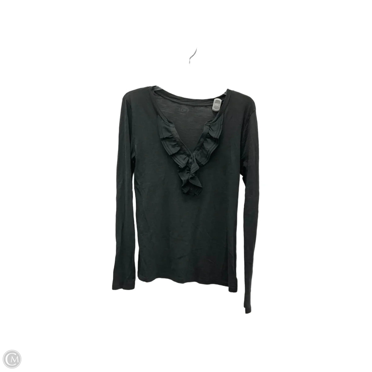 Top Long Sleeve By Loft In Grey, Size: M
