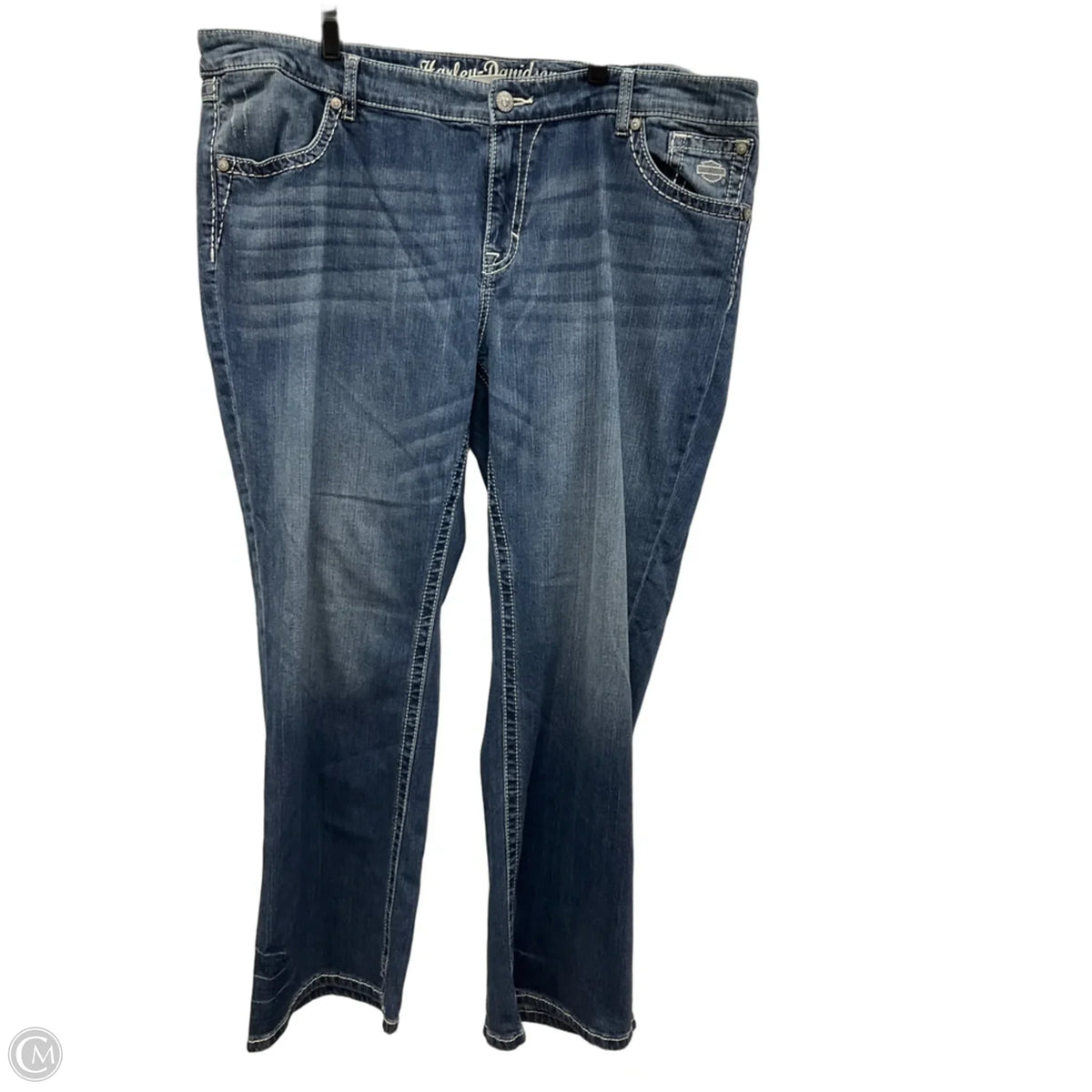 Jeans Flared By Harley Davidson In Blue, Size: 24