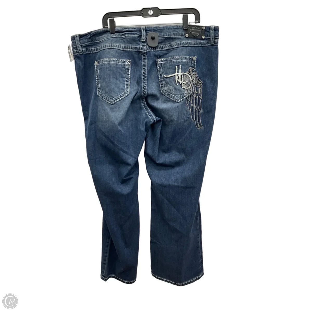 Jeans Flared By Harley Davidson In Blue, Size: 24