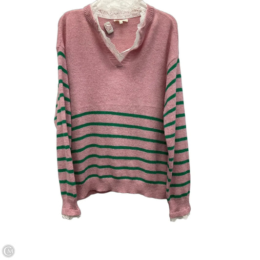Sweater By Easel In Striped Pattern, Size: L