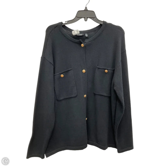 Cardigan By Rd Style In Black, Size: 1x