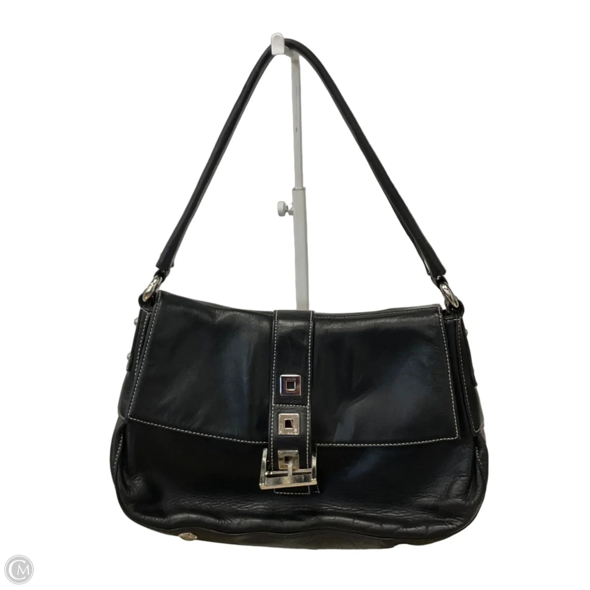 Handbag Leather By Perlina, Size: Medium