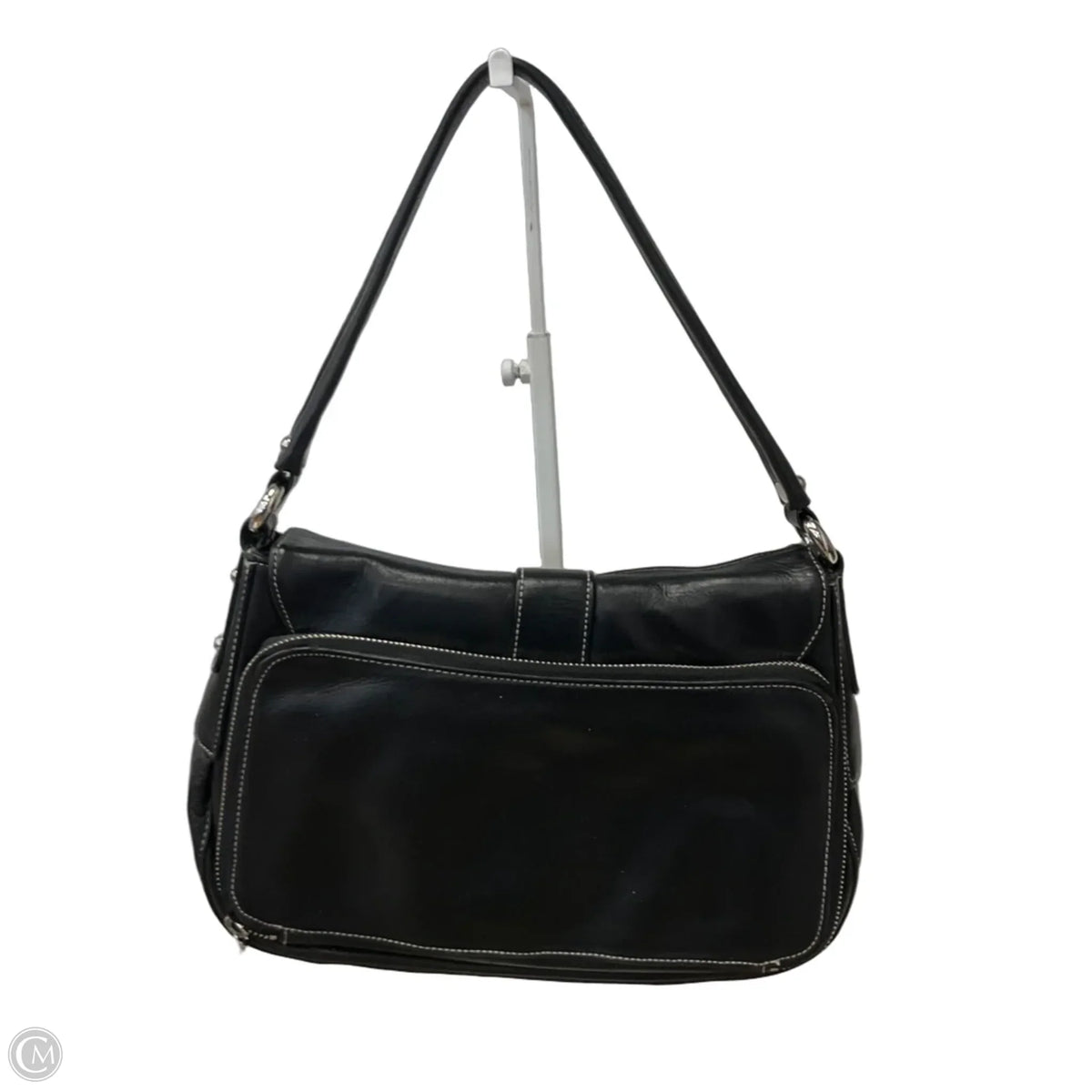 Handbag Leather By Perlina, Size: Medium