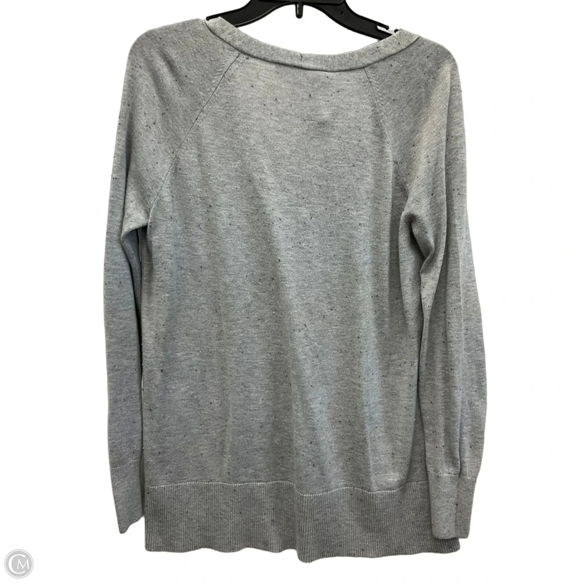 Sweater Cardigan By Loft In Grey, Size: M