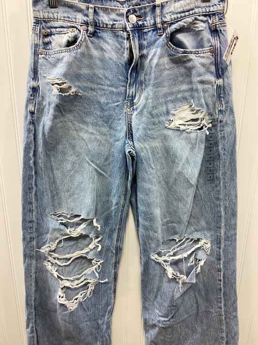 Jeans Wide Leg By American Eagle In Blue Denim, Size:4
