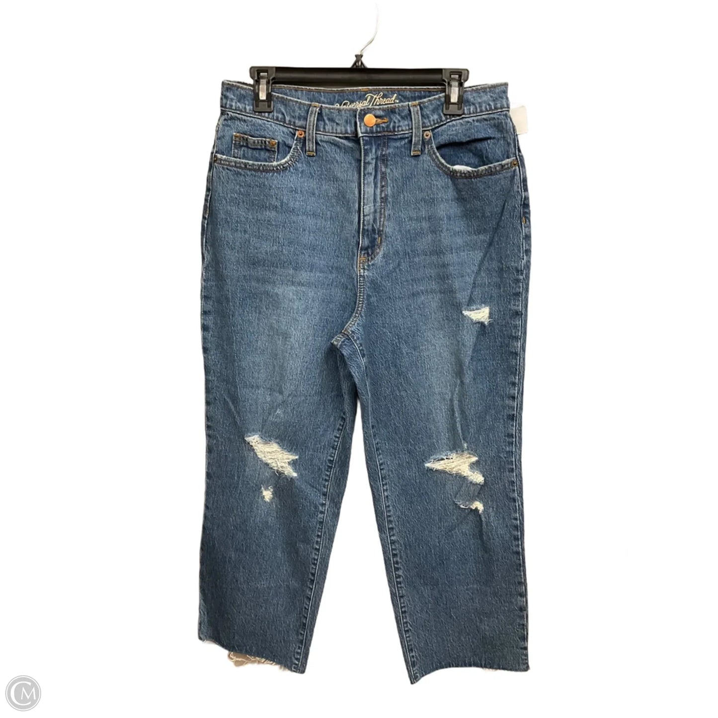 Jeans Straight By Universal Thread In Blue Denim, Size: 12