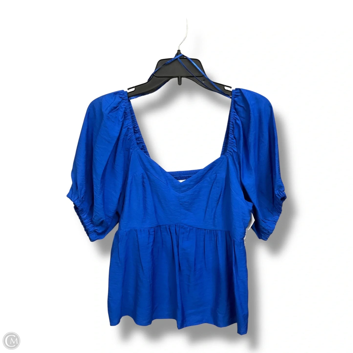 Top Short Sleeve By Nine West In Blue, Size: L