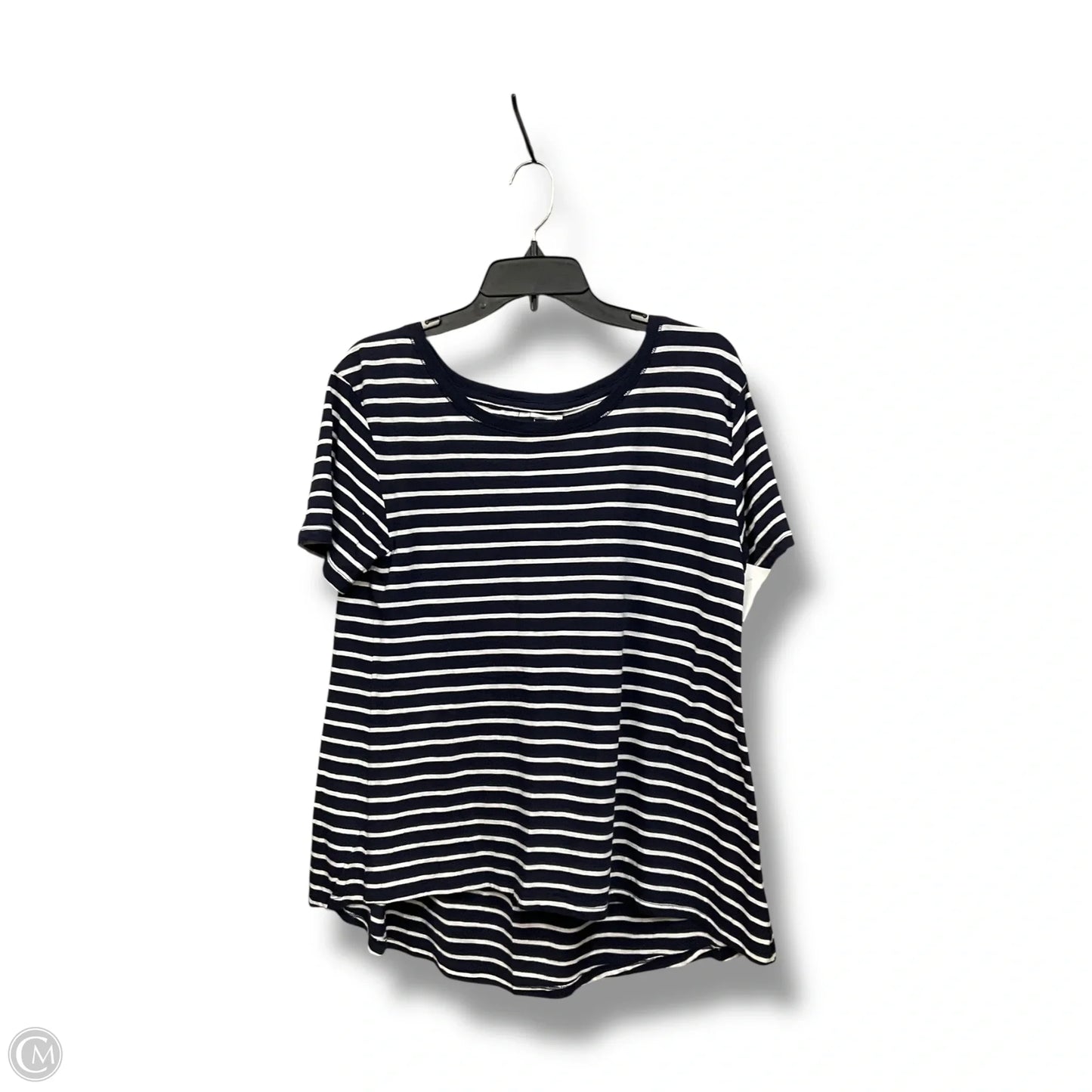 Top Short Sleeve By Gap In Striped Pattern, Size: M