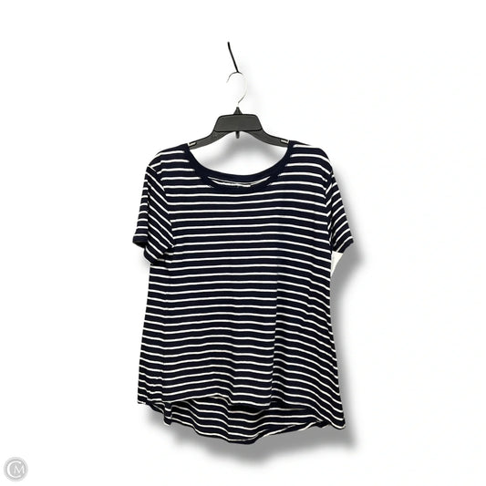 Top Short Sleeve By Gap In Striped Pattern, Size: M