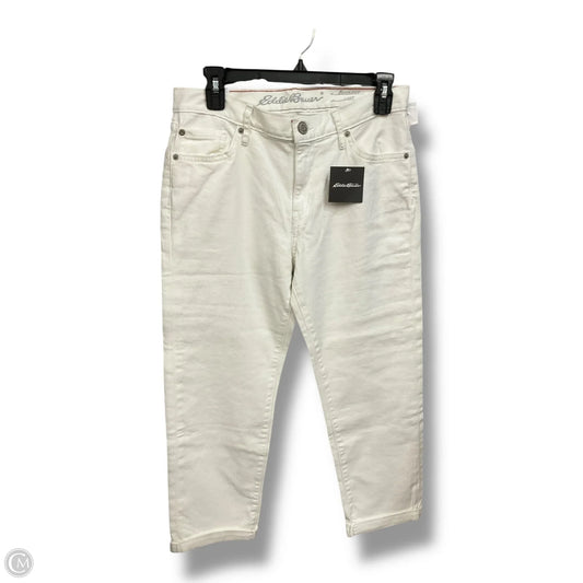 Jeans Boyfriend By Eddie Bauer In White, Size: 4