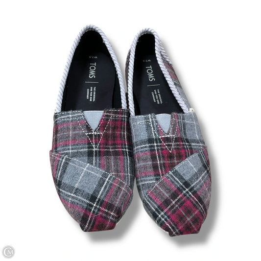Shoes Flats By Toms In Plaid Pattern, Size: 7.5