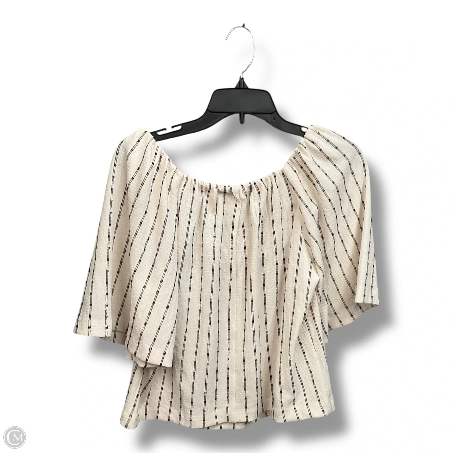 Top Short Sleeve By Loft In Striped Pattern, Size: S