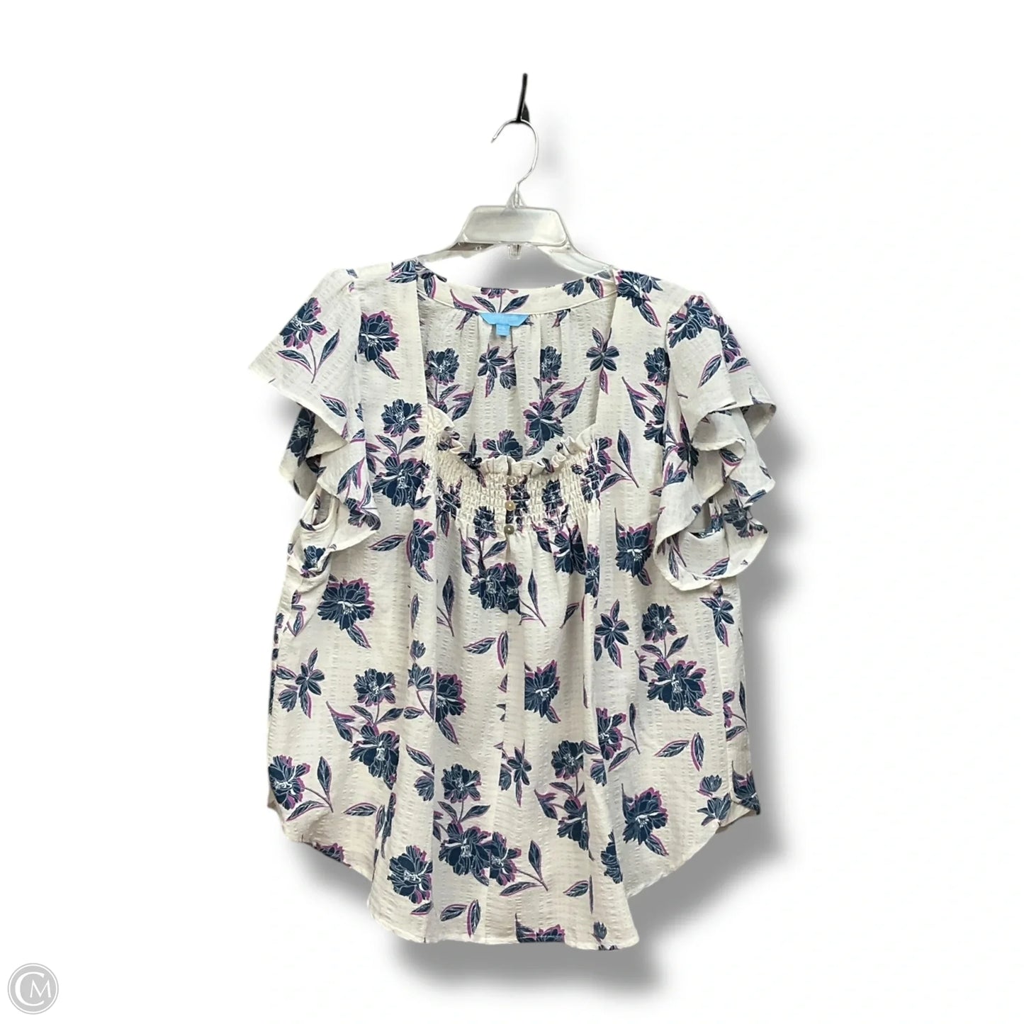Top Short Sleeve By Draper James In Floral Print, Size: Xxl