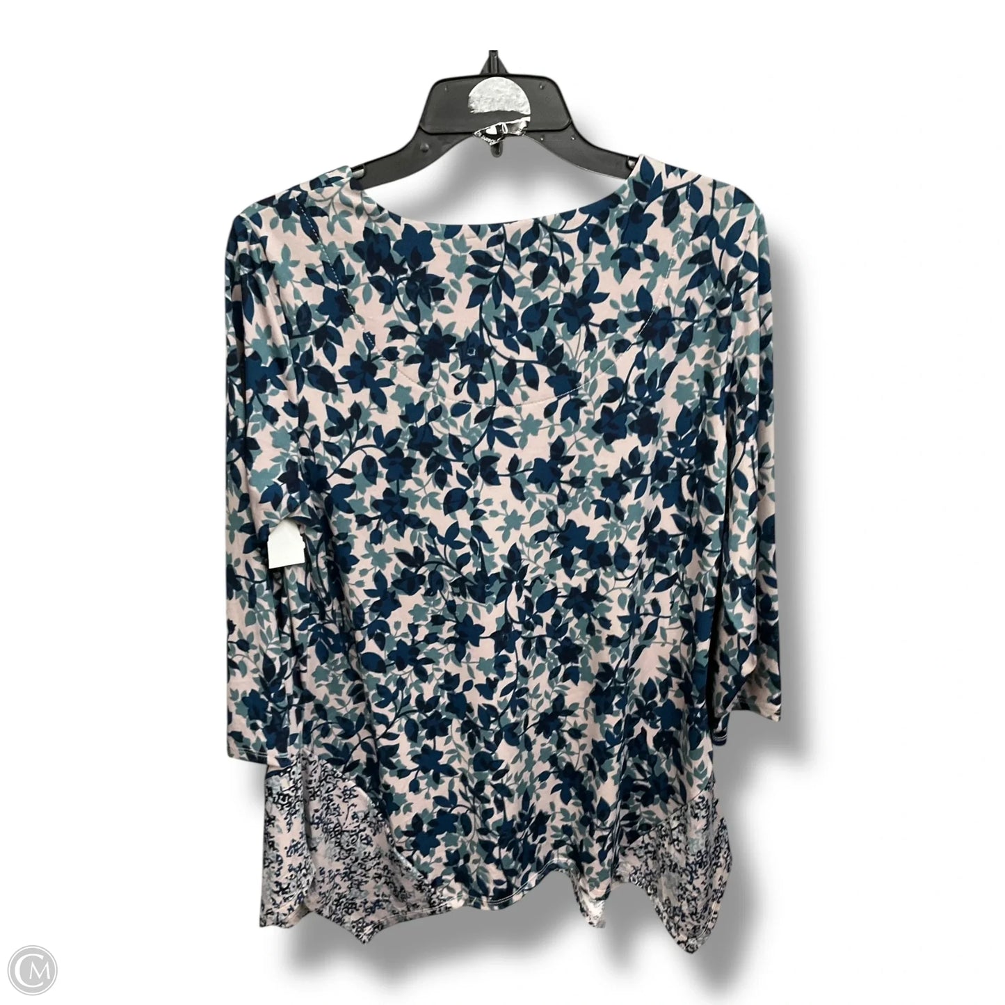 Blouse 3/4 Sleeve By Zac And Rachel In Floral Print, Size: M