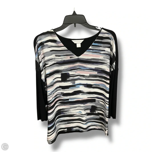 Top Long Sleeve By Christopher And Banks In Multi-colored, Size: M