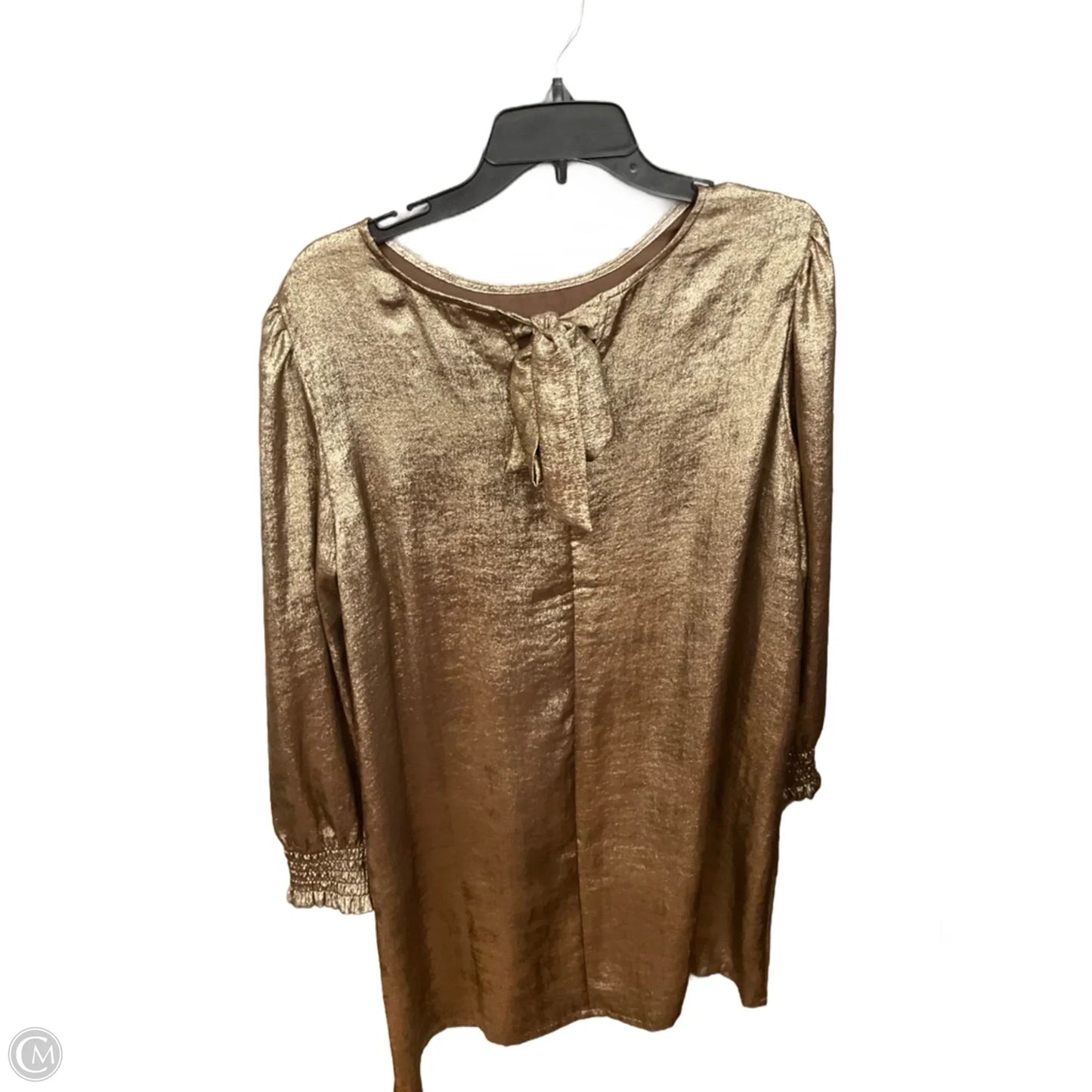 Dress Party Midi By Loft In Gold, Size: Xl