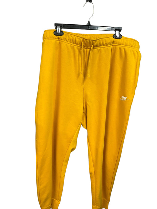 Athletic Pants By Nike Apparel In Yellow, Size: 1x