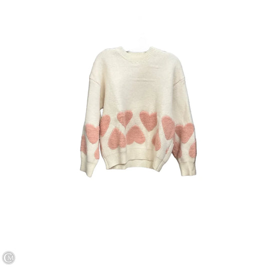 Sweater By Chicwish In Pink & White, Size: S