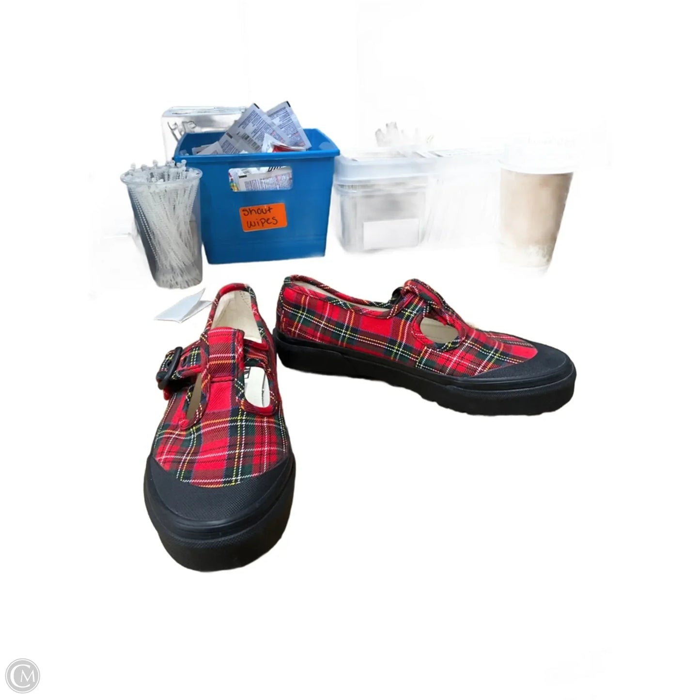 Shoes Sneakers By Vans In Plaid Pattern, Size: 7.5