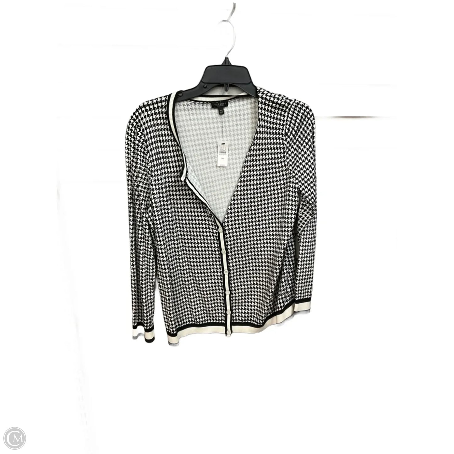 Cardigan By Talbots In Black & White, Size: 1x