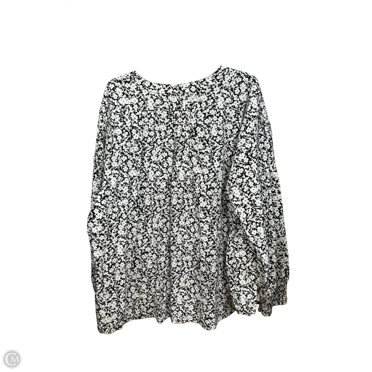 Top Long Sleeve By Lane Bryant In Black & White, Size: 4x