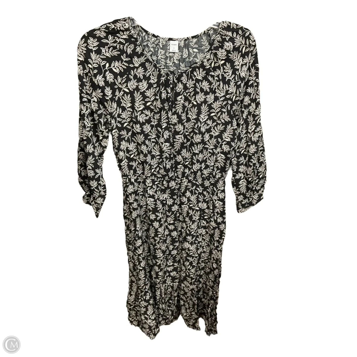 Dress Casual Midi By Old Navy In Black & White, Size: S