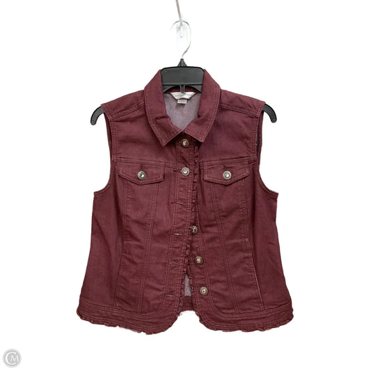 Vest Other By Christopher And Banks In Maroon, Size: S