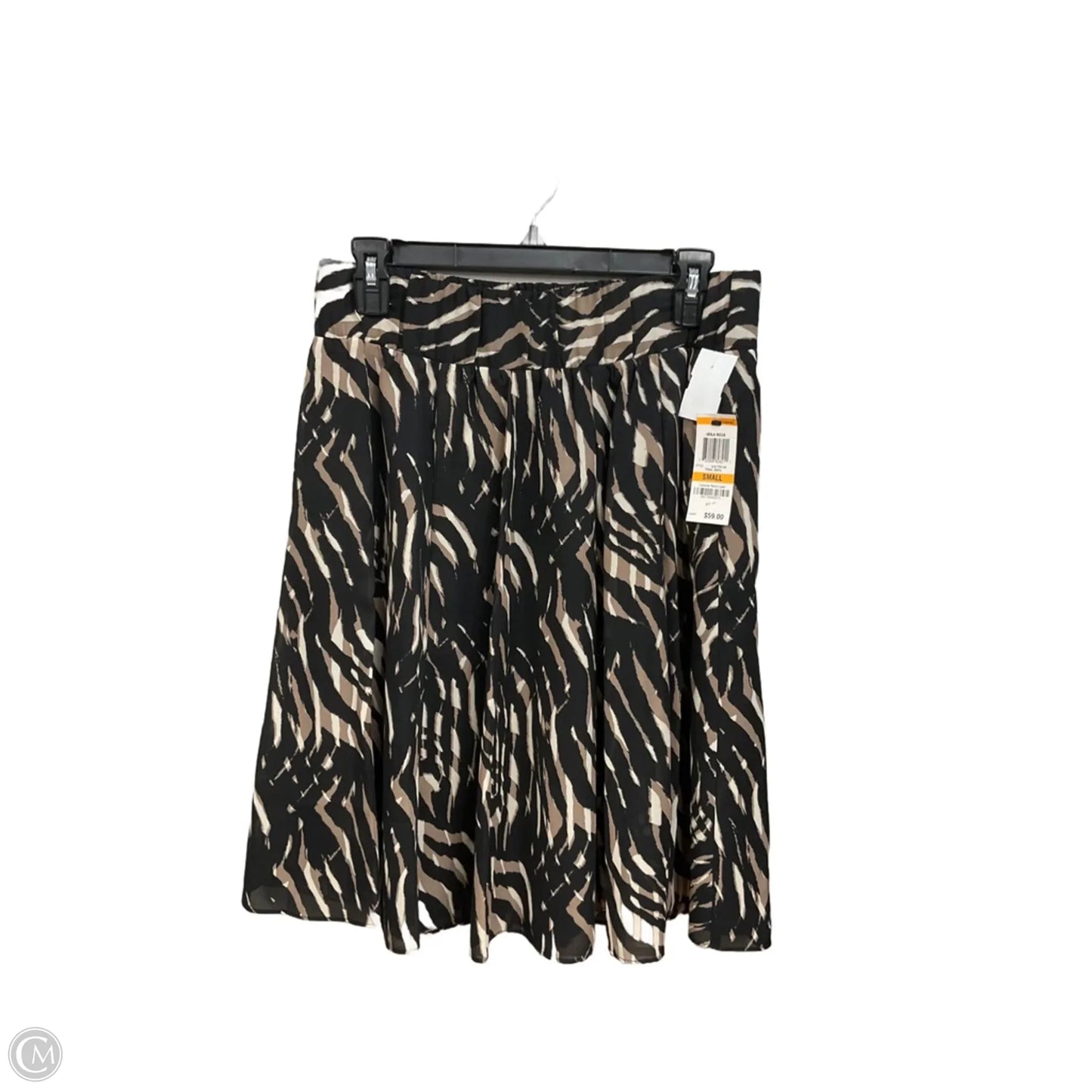 Skirt Midi By Alfani In BLACK & Tan, Size: S