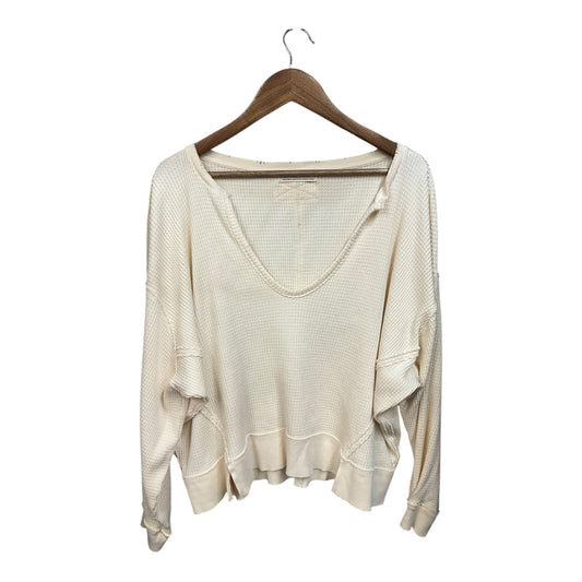 Top Long Sleeve By Free People In Cream, Size: Xs