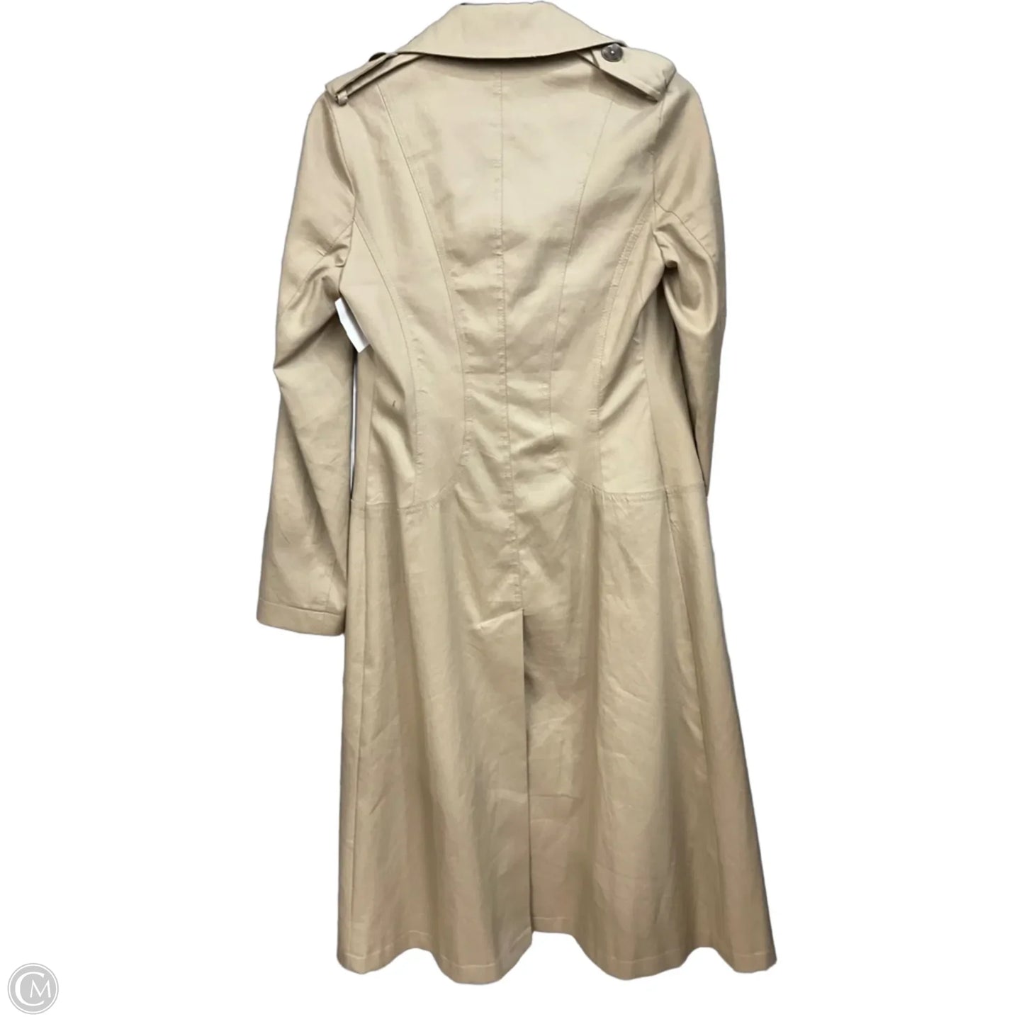 Coat Trench Coat By Via Spiga In Tan, Size: 2