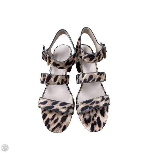 Sandals Heels Block By J. Crew In Leopard Print, Size: 9