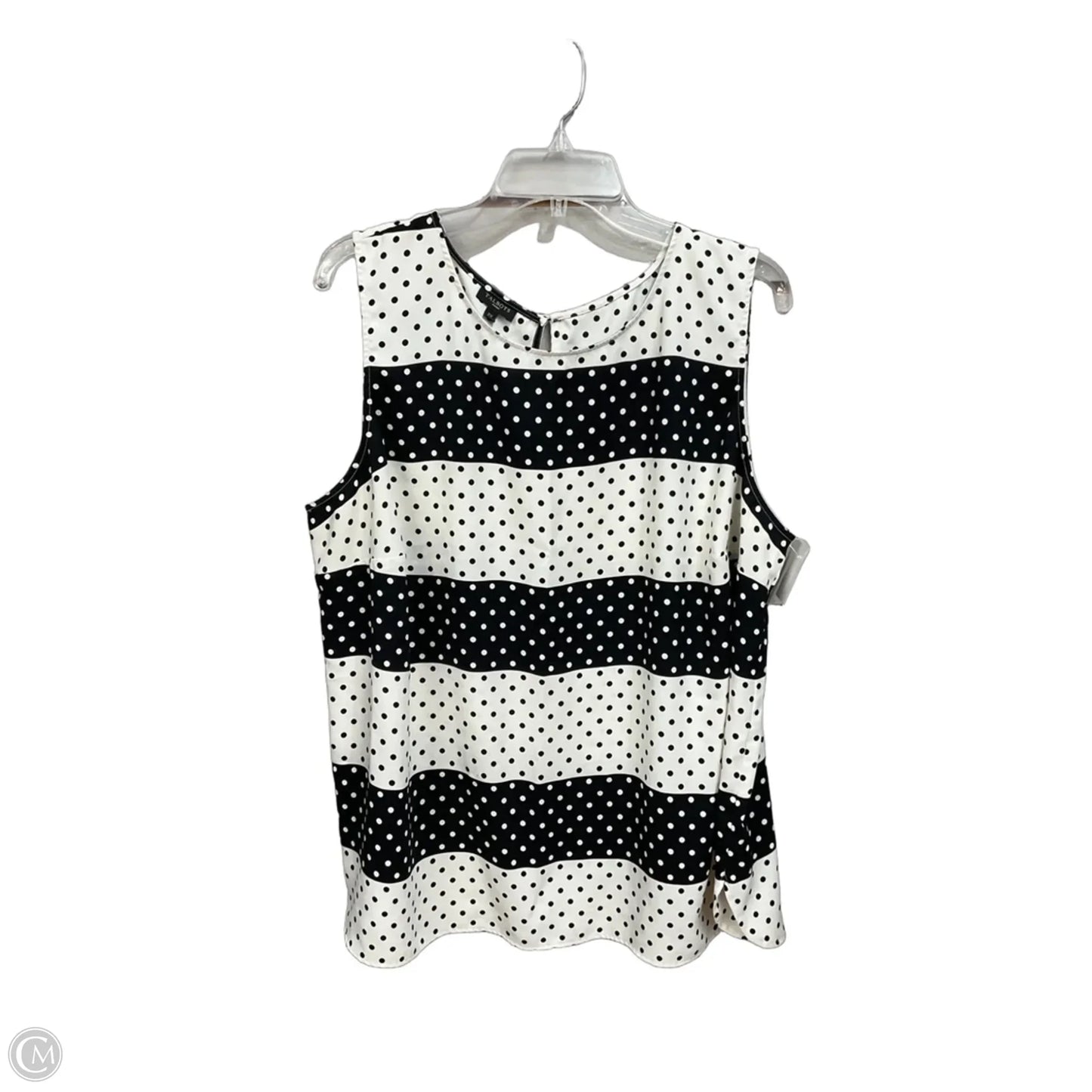 Top Sleeveless By Talbots In Polkadot Pattern, Size: 2x