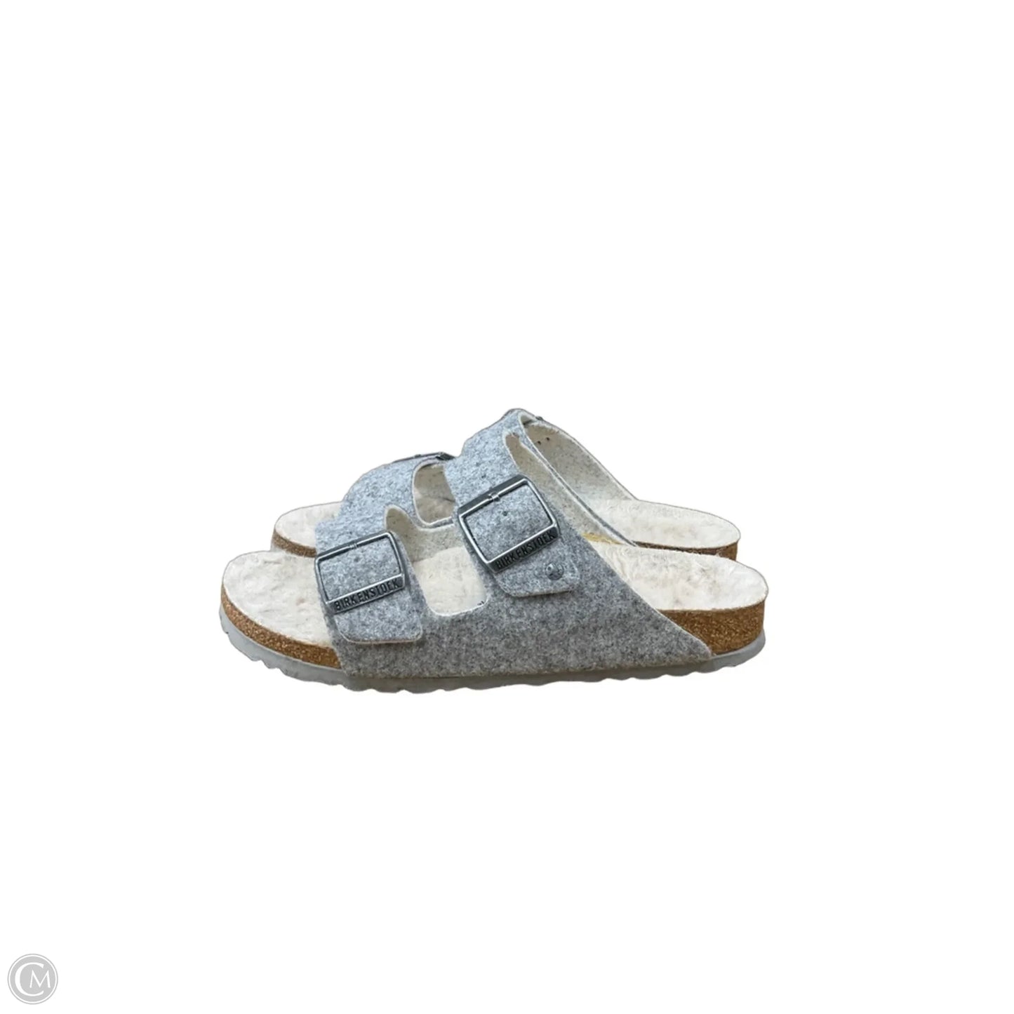 Sandals Flats By Birkenstock In Grey, Size: 6.5