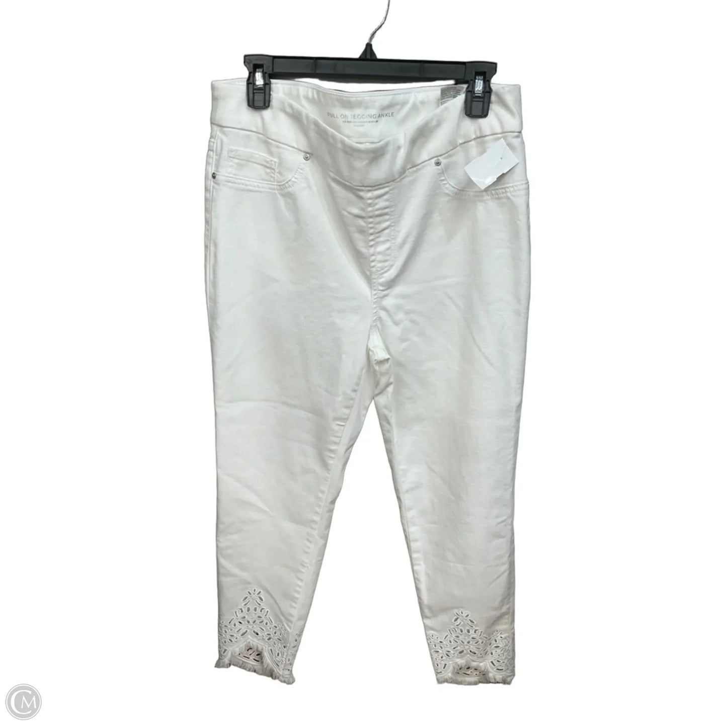 Jeans Skinny By Chicos In White, Size: 10
